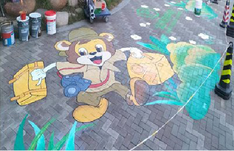 巧家夏季画地面彩绘会遇到的问题