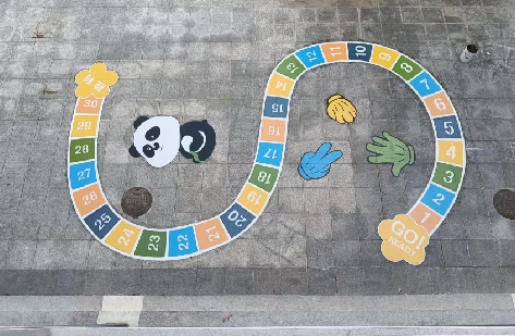 巧家地面游戏彩绘