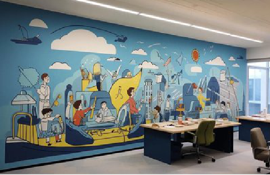 巧家办公室墙绘的特点。