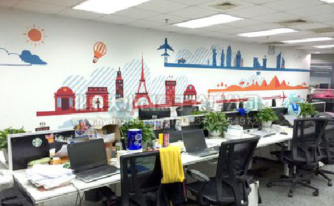 巧家教你设计办公室墙绘的方法。