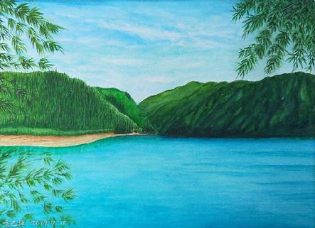 巧家在墙绘中，如何绘画绿水青山？