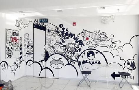 巧家手绘墙并非传统涂鸦。